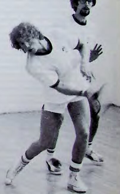 Original 1973 racquetball photograph: Steve Keeley shooting against Charlie Brumfield.